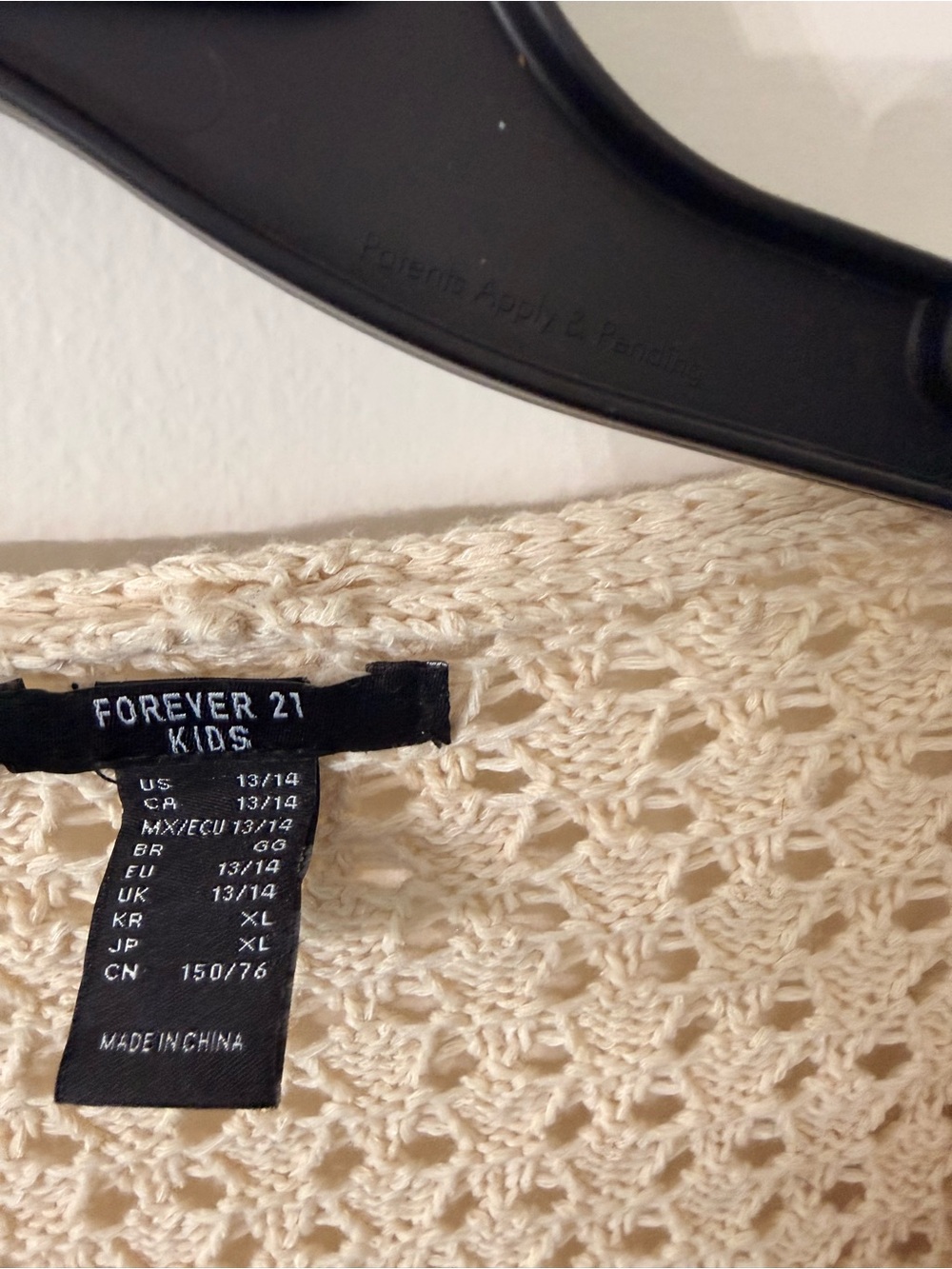 Forever 21 Cream Crochet Tie-Front V-Neck Sweater - Picture 2 of 2